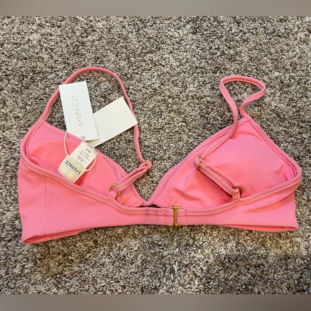 L*Space Helena Ribbed Bikini Top Size Medium